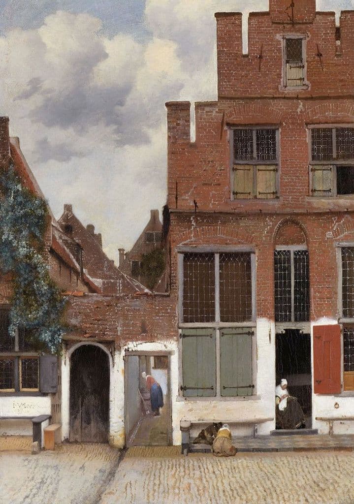 Vermeer, Johannes: The Little Street/Street in Delft. Dutch Fine Art Print/Poster. Sizes: A4/A3/A2/A1 (001839)