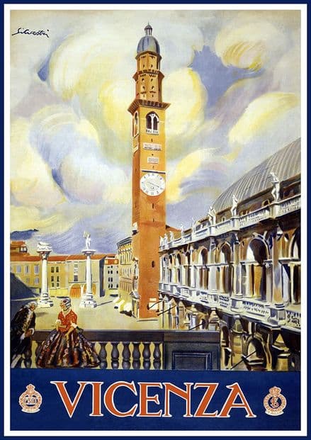 Vicenza. Vintage Travel/Tourism Print/Poster. Sizes: A4/A3/A2/A1 (002743)