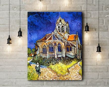 Vincent Van Gogh: Church at Auvers. Fine Art Canvas.