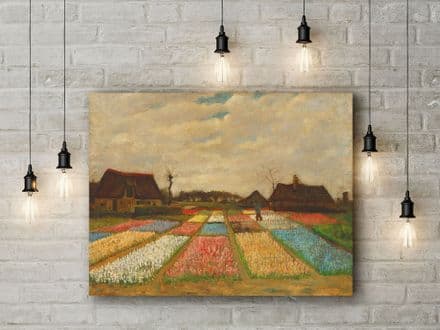 Vincent van Gogh: Flower Beds in Holland. Fine Art Canvas.