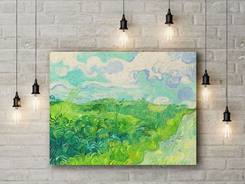 Vincent van Gogh: Green Wheat Field, Auvers. Fine Art Canvas.
