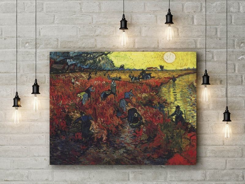 Vincent van Gogh: Red Vineyards at Arles. Fine Art Canvas.