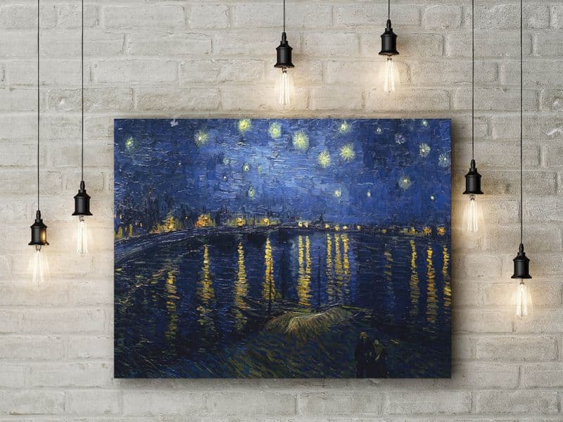 Vincent Van Gogh: Starry Night over the Rhone. Fine Art Canvas.