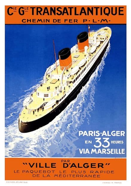Vintage French Travel Print/Poster. Sizes: A4/A3/A2/A1 (002716)