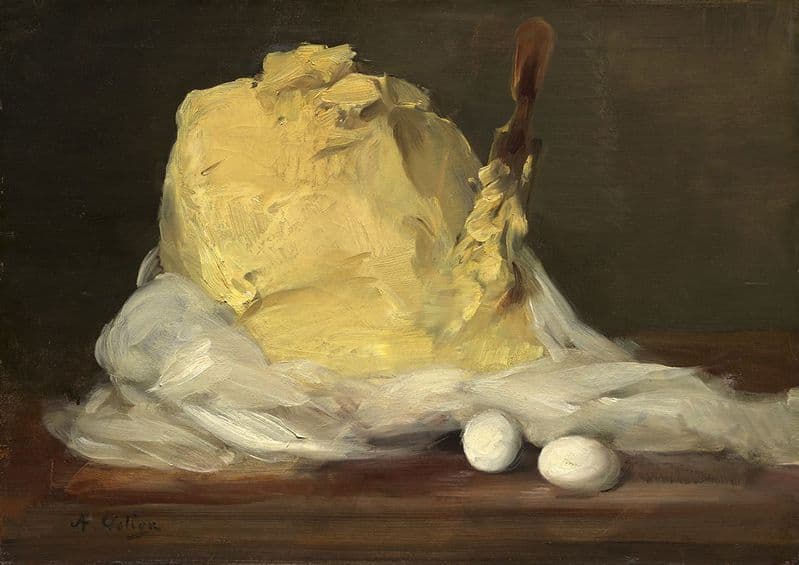 Vollon, Antoine: Mound of Butter. Fine Art Print/Poster. Sizes: A4/A3/A2/A1 (003949)