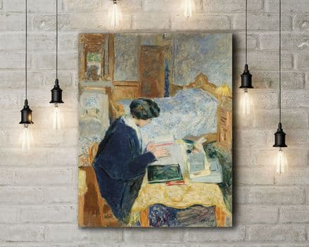 Vuillard: Lucy Hessel Reading. Fine Art Canvas.