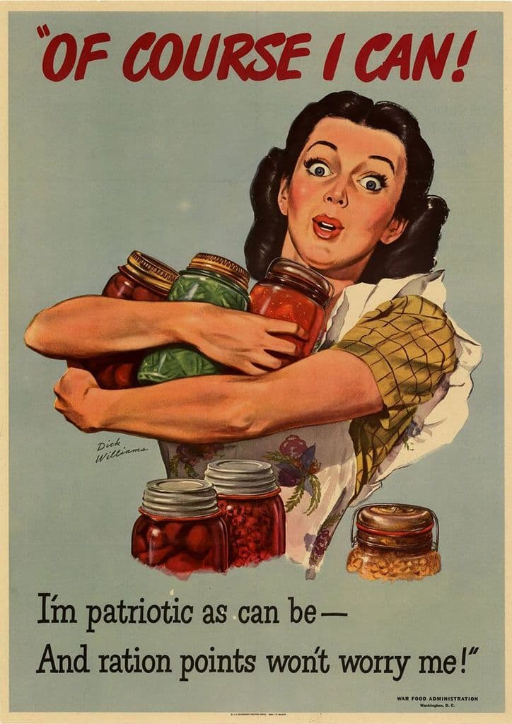 Wartime Food Rationing. Vintage World War 2 Print/Poster. Sizes: A4/A3/A2/A1 (003110)