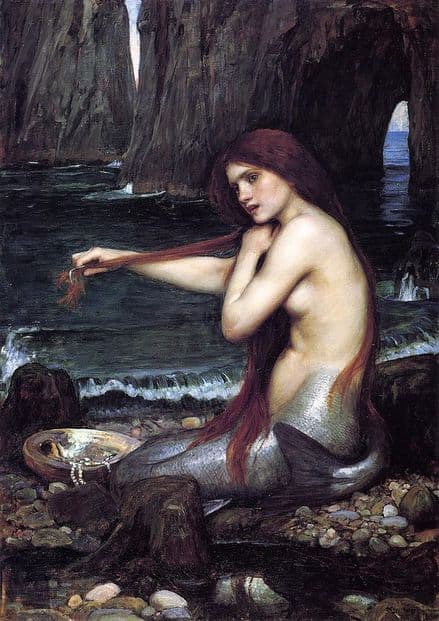 Waterhouse, John William: The Mermaid. Mythicall Fine Art Print/Poster. Sizes: A4/A3/A2/A1 (00848)