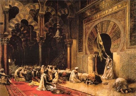 Weeks, Edwin Lord: The Interior of the Mosque at Cordoba. Fine Art Print/Poster. Sizes: A4/A3/A2/A1 (00142)