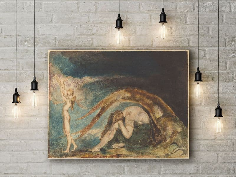William Blake: Dream of Thiralatha. Mythological Fine Art Canvas.