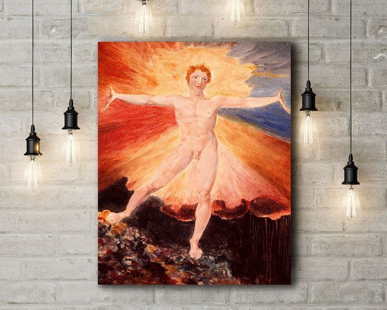 William Blake: Glad Day or The Dance of Albion. Fine Art Canvas.