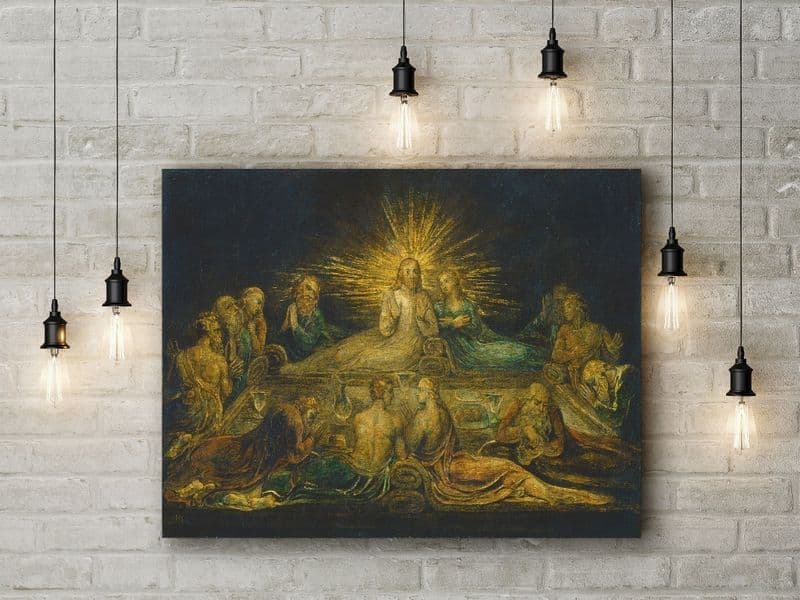 William Blake: The Last Supper. Religious Fine Art Canvas.