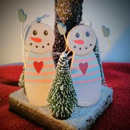 £2 Hanging Snowmen Decorations (set 2)