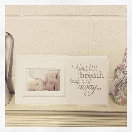 £4 OFF Large Baby Photo Frame - Your First Breath