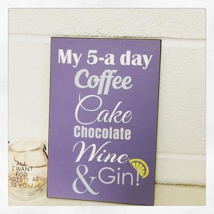 30% off My 5 A Day Wall Sign