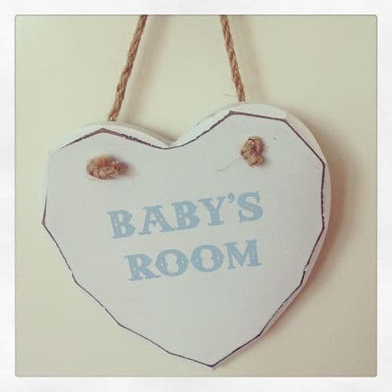 40% off Baby's Room Blue Hanging Wooden Heart