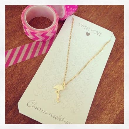 40% OFF Flamingo Necklace (gold plated)