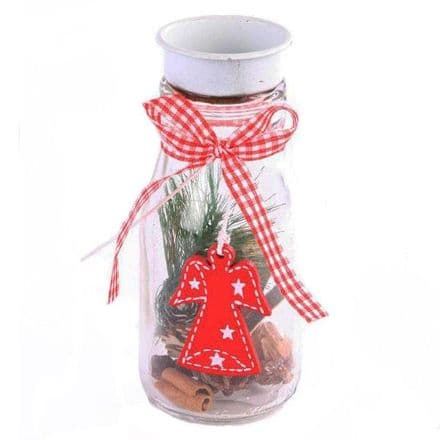 50% off Decorated Glass Jar T Light With Angel