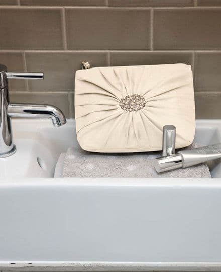 50% off Ivory art deco style cosmetic bag