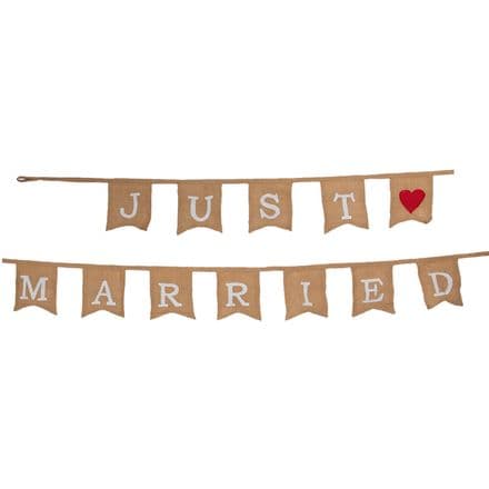 50% OFF Just Married Jute Bunting