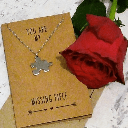 50% OFF Keepsake necklace on card -  You Are My Missing Piece