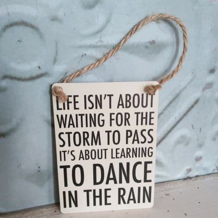 50% OFF Mini Metal Hanging Sign Dance In The Rain