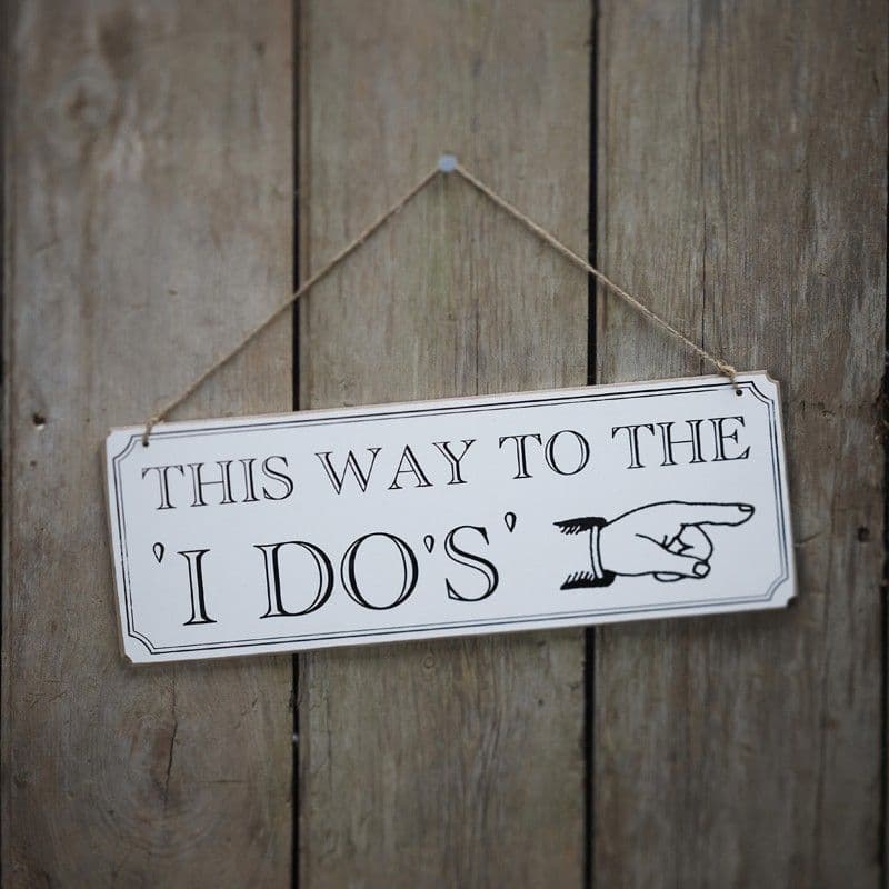50% off This Way To The I Do's Wooden Wedding Sign