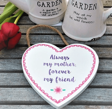 Always my mother Flower Pop heart Plaque
