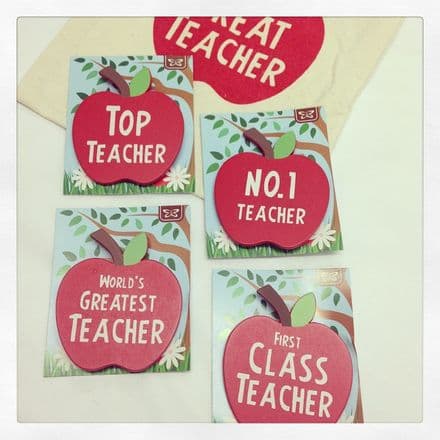 Apple Teacher Badges Brooch