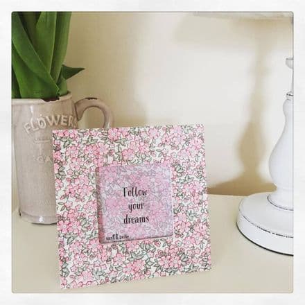 Beautiful Floral Square Frame By Sass & Belle Follow Your Dreams