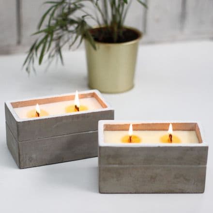 Double Wooden Wick crackling Candles