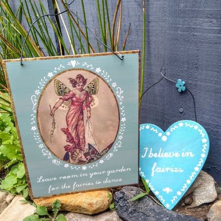 Fairy heart and metal sign