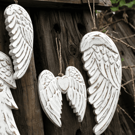 Hand Crafted wooden Angel Wing