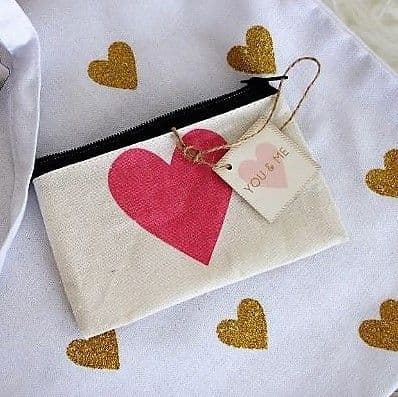 Heart canvas  purse