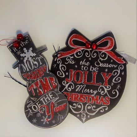 Just £2 chalkboard style plaques