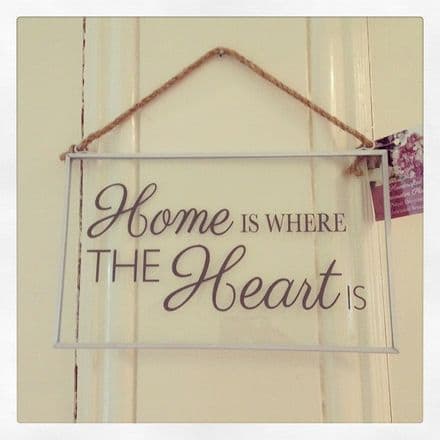 Just £2 Shabby Chic Glass Slogan Hanging Plaques
