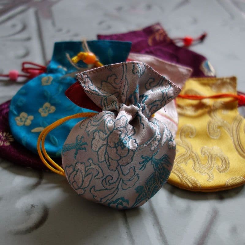 Oriental drawstring purses