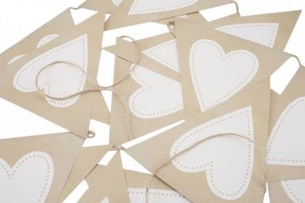 Over 60% off Love Heart Craft Paper Bunting