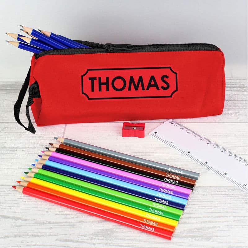 Pencil case and personalised pencils!