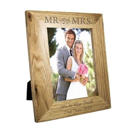 Personalised 5x7 Mr & Mrs Wooden Frame