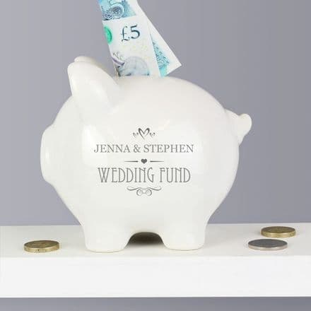 Personalised Small Hearts Piggy Bank