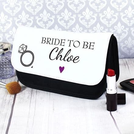 Personalised Wedding Bride To Be Make Up Bag