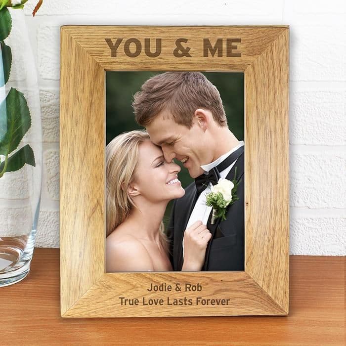 Personalised You & Me 5x7 Wooden Frame