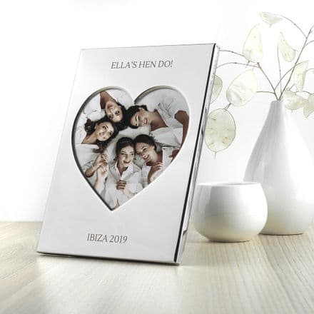 Silver plated heart photo frame
