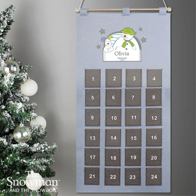 The Snowman Advent Calendar In Silver Grey