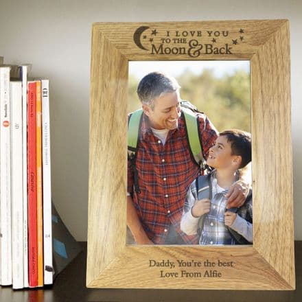 To the Moon and Back... 7x5 Wooden Photo Frame