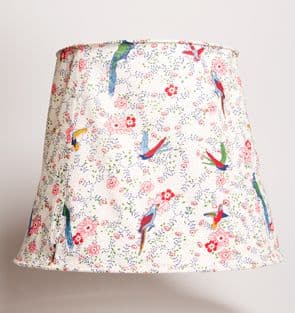 under £5 Cone Shaped Fabric Lampshade- Exotic Birds