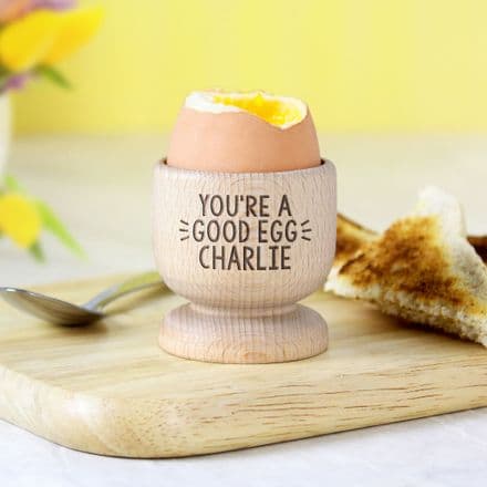 Wooden Egg Cup (personalise me)