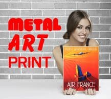 Air France Afrique Occidentale/Equatoriale - Metal Signs Prints Wall Art Print, - Vintage Travel Metal Poster
