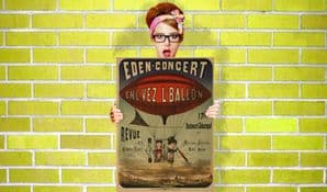 Eden Concert Enl' Vez L Ballon - Decorative Arts, Prints & Posters,Wall Art Print, Poster , Vintage Travel Poster